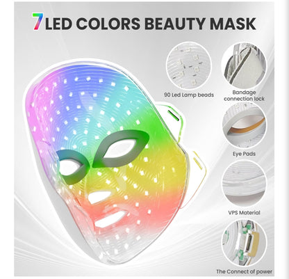 Masvoria 7-in-1 LED Facial Mask — Light Therapy for Every Skin Concern
