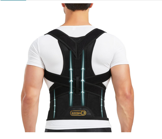 Premium Posture Corrector for Men and Women, Adjustable Upper Back Brace | Breathable Spine Straightener and Shoulder Support for Pain Relief